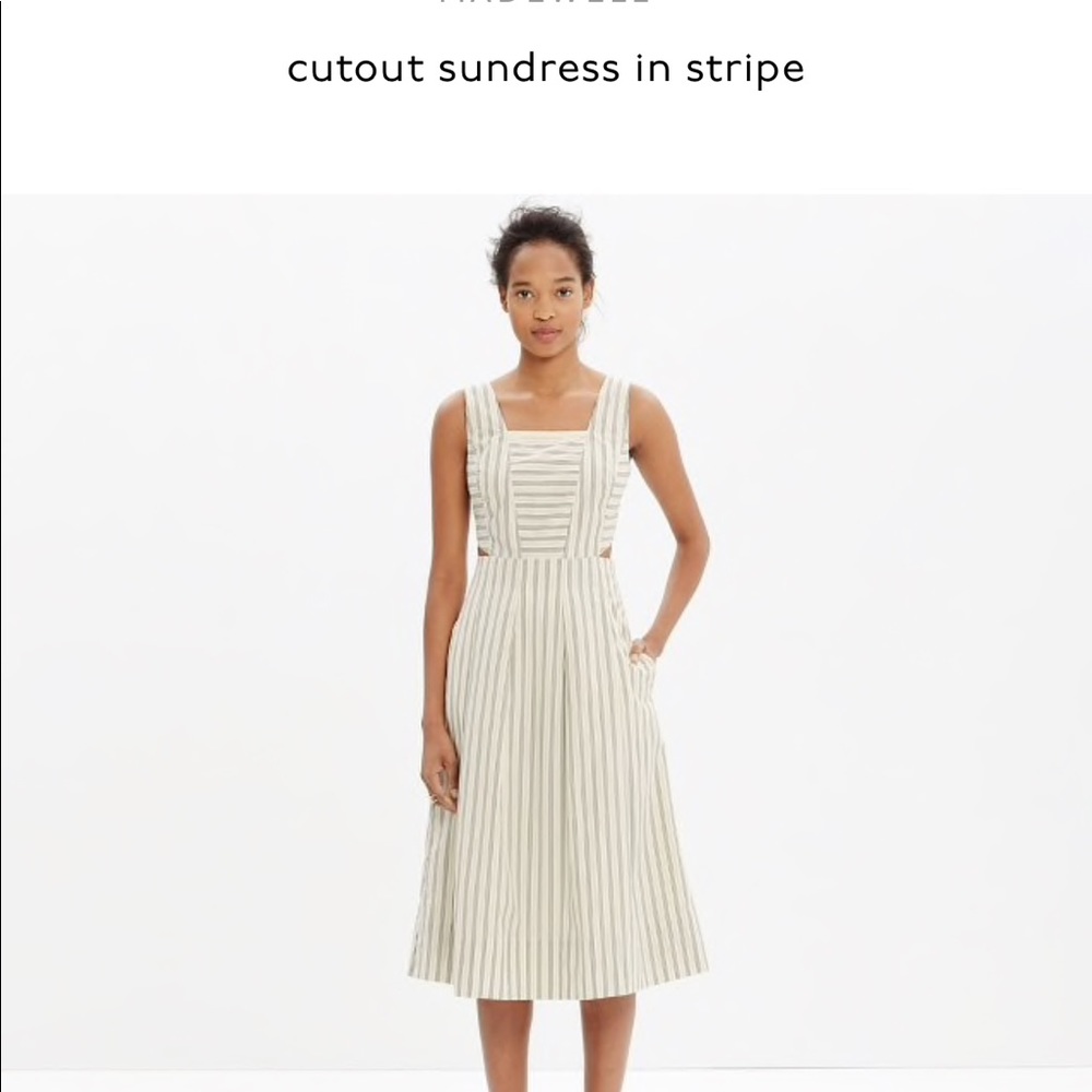 ISO Madewell cutout sundress in stripe size 2